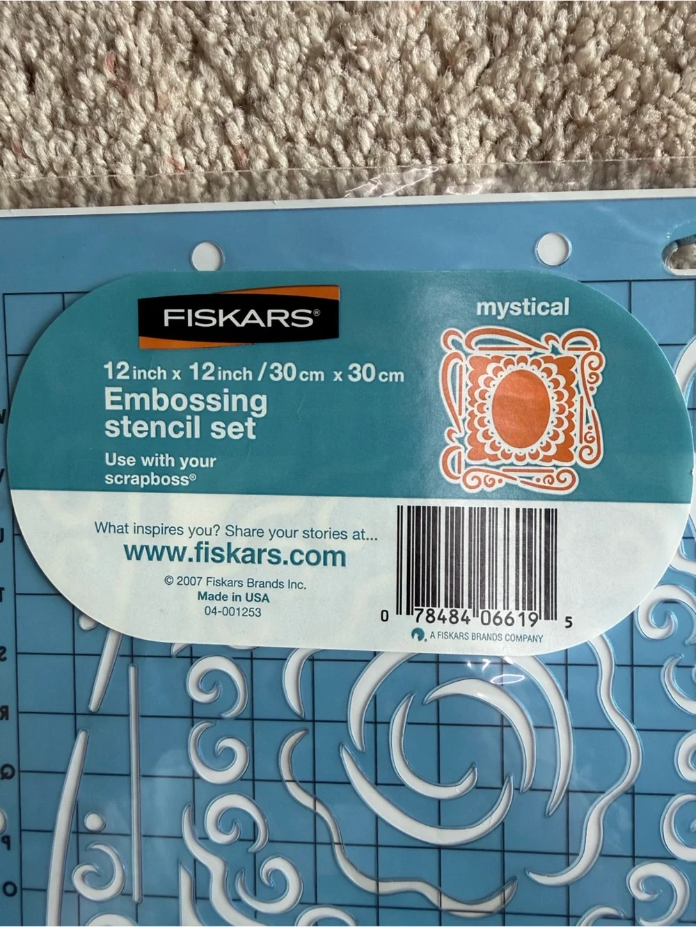 Fiskars ScrapBoss Mystical Themed Stencil Set 12x12 - Embossing Template